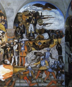  rivera Pintura - la historia de mexico 1935 1 socialismo diego rivera